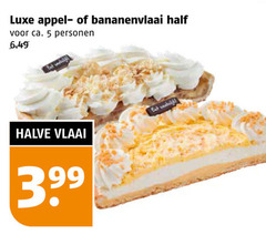  5 luxe appel bananenvlaai ca. personen halve vlaai 