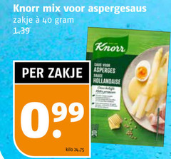  40 knorr mix aspergesaus zakje kilo asperges sauce hollandaise 