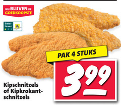  4 beter leven kipschnitzels kipkrokantschnitzel schnitzels pak stuks 