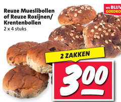  2 4 mueslibollen rozijnen krentenbollen stuks zakken 