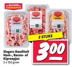  2 150 300 slagers bacon kipreepjes stuks 