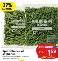  15 27 400 you chef sperziebonen snijbonen gebroken gewassen gesneden super tafel 