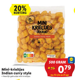  15 20 500 chef select you mini krieltjes gekruid indian curry style nutri score gekruide 