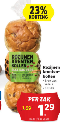  3 6 15 23 1006 rozijnen krenten bollen dag vers vezels stuks zak 