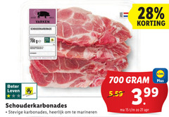  15 28 700 beter leven varken schouderkarbonade ge schouderkarbonades karbonades marineren 3.99 