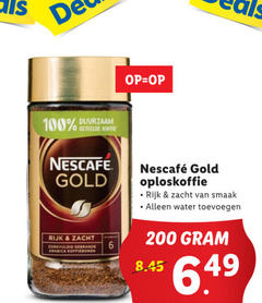  nescafe oploskoffie 6 100 200 duurzaam geteelde koffie gold rijk zacht water zorgvuldig gebrande arabica koffiebonen 