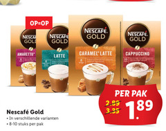  nescafe oploskoffie 8 10 gold caramel latte cappuccino natura ingredients amaretto quality stuks pak 