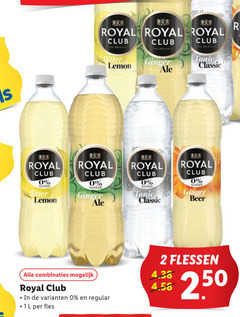  royal club frisdrank 1 2 r bitter lemon original ginger tonic classic suiker beer combinaties regular l fles flessen 50 