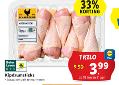  1 18 33 scharrelkip ever beter leven bescherming kipdrumsticks marineren kilo 5.99 