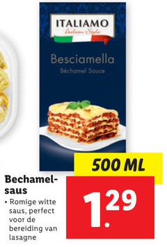  500 style besciamella sauce saus romige witte lasagne ml 