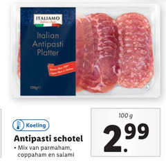  100 italian antipasti platter koeling schotel mix parmaham salami 2 99 