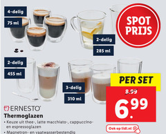  2 3 4 delig ml thermoglazen thee latte macchiato cappuccino espressoglazen magnetron vaatwasserbestendig spot 6 99 lidl.nl 