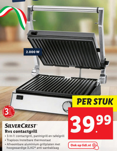  1 3 stuk silvercrest rvs contactgrill paninigrill tafelgrill traploos instelbare thermostaat afneembare aluminium grillplaten hoogwaardige anti aanbaklaag lidl.nl 