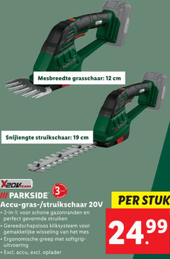  1 2 3 12 19 parkside mesbreedte grasschaar cm snijlengte struikschaar garant accu schone gazonranden gevormde struiken kliksysteem wisseling mes ergonomische uitvoering oplader stuk 