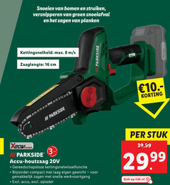  3 8 16 snoeien bomen struiken versnipperen groen snoeiafval zagen planken zaaglengte cm kettingsnelheid iii parkside accu gereedschapsloze compact laag gewicht oplader stuk lidl.nl 