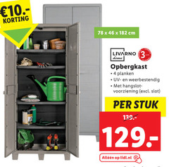  3 4 46 cm livarno home garant opbergkast planken weerbestendig voorziening slot stuk lidl.nl 