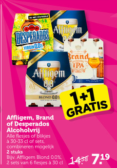  desperados brand affligem alcoholvrij bier 1 2 30 virgin 0.0 blond san blikjes combineren stuks 