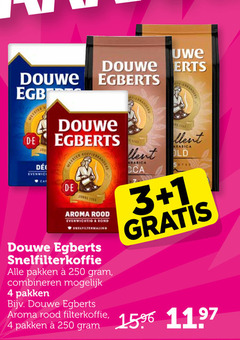  douwe egberts koffie 1 3 4 5 250 erts meester branders joure aroma rood evenwichtig rond snelfilterkoffie pakken combineren filterkoffie arabica old 