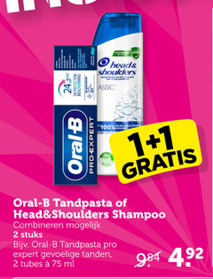  1 2 24 100 oral b pro expert protection bescherming head shoulders classic tandpasta shampoo combineren stuks gevoelige tanden tubes ml 