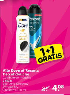  1 2 150 new dove men rexona advanced protection 72h motionsense care invisible dry deo douche combineren stuks deospray bussen ml 