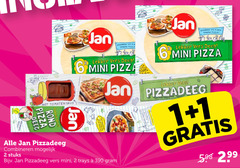  1 2 jan pizza vers deeg mini rian self tomaten saus rond pizzadeeg combineren stuks trays 