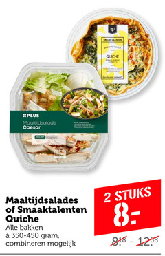  2 maaltijdsalade caesar talenten quiche tommy maaltijdsalades bakken combineren stuks 