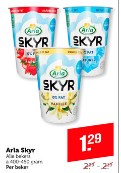  aardbei naturel skyr vanille pro Naturel bekers beker 