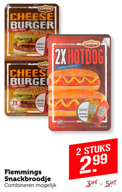  2 flemmings cheese burger taste microwave heinz sachets inside 2x hotdog american style snackbroodje combineren stuks 