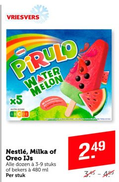  vriesvers nestle nutri score water melon milka oreo ijs dozen stuks bekers ml stuk 