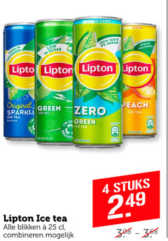  lipton ice tea 4 25 100 green zero sugar taste calories original peach bruisend blikken combineren stuks 