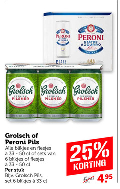  grolsch peroni blikjes bier speciaalbieren 6 25 33 50 nastro azzurro meesterschap italiana originale qualita premium pilsner zachte pils stuk 