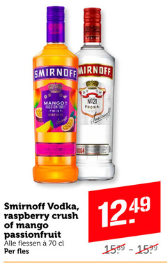  1864 smirnoff mango passionfruit vodka raspberry crush flessen fles 