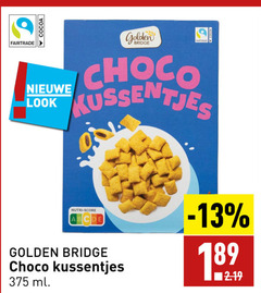  fairtrade cocoa golden bridge nieuwe choco kussentjes nutri score ml 