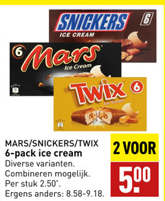  twix snickers mars ijsrepen 2 6 500 ice cream pack combineren stuk ergens 