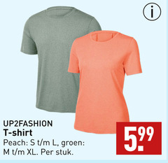  shirt peach l groen xl stuk 