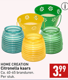  home creation citronella kaars ca. branduren stuk 