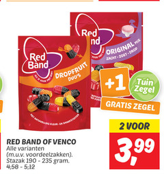  2 red natuur original mix zacht zoet drop 1 tuin zegel 3 99 band redband and dropfruit natuurlijke kleur smaakstoffen venco voordeelzakken stazak 4 5 12 