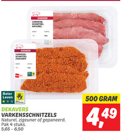  4 500 varken varkens schnitzel zigeuner gewicht dekavers naturel beter leven varkensschnitzels gepaneerd pak stuks 5 65 6 50 