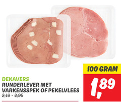  100 dekavers runderlever pekelvlees 2 19 1 