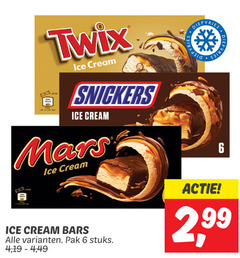  6 twix ice cream snickers mars diepvries bars pak stuks 4 19 2 99 