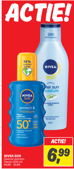  50 200 recycled bottle moisturisation nivea sun protect moisture protects healthy skin from inside outside immediate uva uvb protection water resistant soorten flacon ml 14 99 high soothing lotion and soothes with aloe vera 200ml 6 