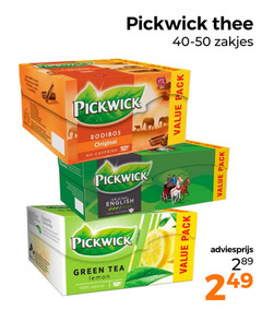  pickwick thee 100 rooibos original caffeine english natural zakjes pack green tea lemon 40- 