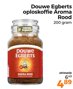  douwe egberts oploskoffie 200 aroma rood evenwichtig rond 