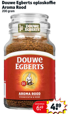  douwe egberts oploskoffie 200 aroma rood seal meester joure evenwichtig rond 