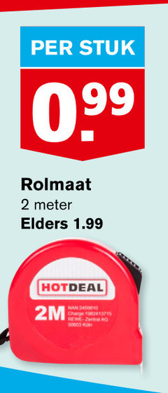  rolbandmaat 2 stuk rolmaat meter elders hotdeal 