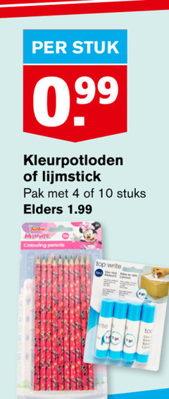  4 10 stuk kleurpotloden lijmstick pak stuks elders colouring pencils top 