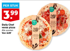  stuk 3.99 daily chef verse pizza soorten materiaal salami piccante margherita 