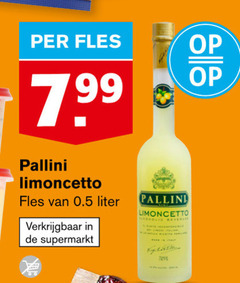  pallini limoncello fles liter supermarkt 