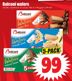  5 9 45 99 1953 balconi wafers vanille hazelnoot cacao pak italia cocoa vanilla hazelnut hazelnuts filling water pack wafer 