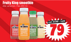  100 250 fruity king smoothie fles ml 00 mango spinazie koko passievrucht kiwi appel banaan 